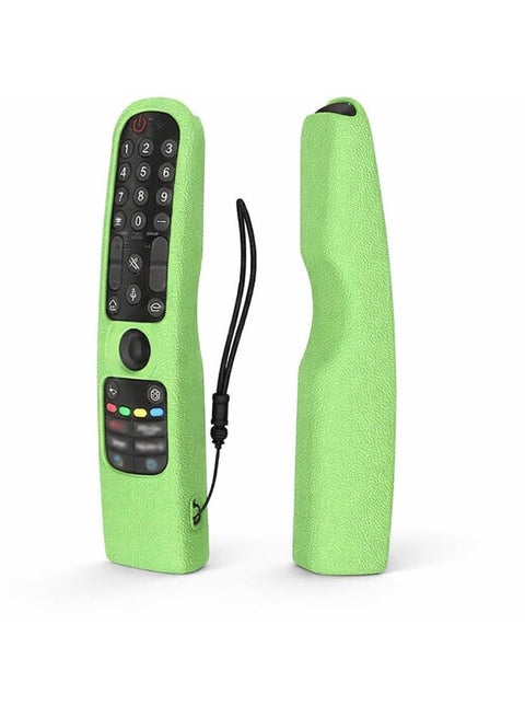 Silicone Magic Remote Cover Compatible with LG MR22GN/MR23GN/MR24GN OLED Smart TV, Shockproof Protective Cover Waterproof LG Remote with Loop (Glow Green)